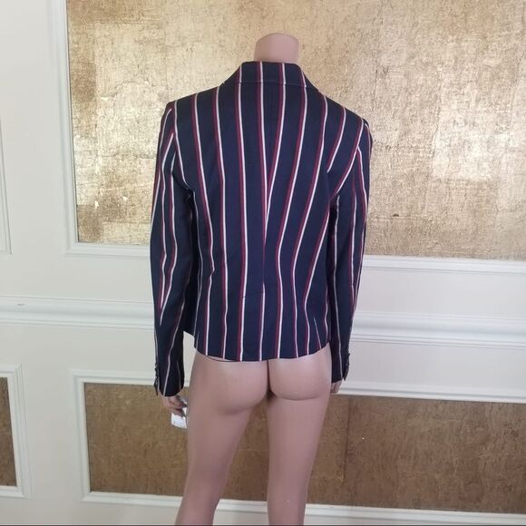 NWT Tommy Hilfiger blue stripe 2 buttons blazer 12 - Picture 8 of 14